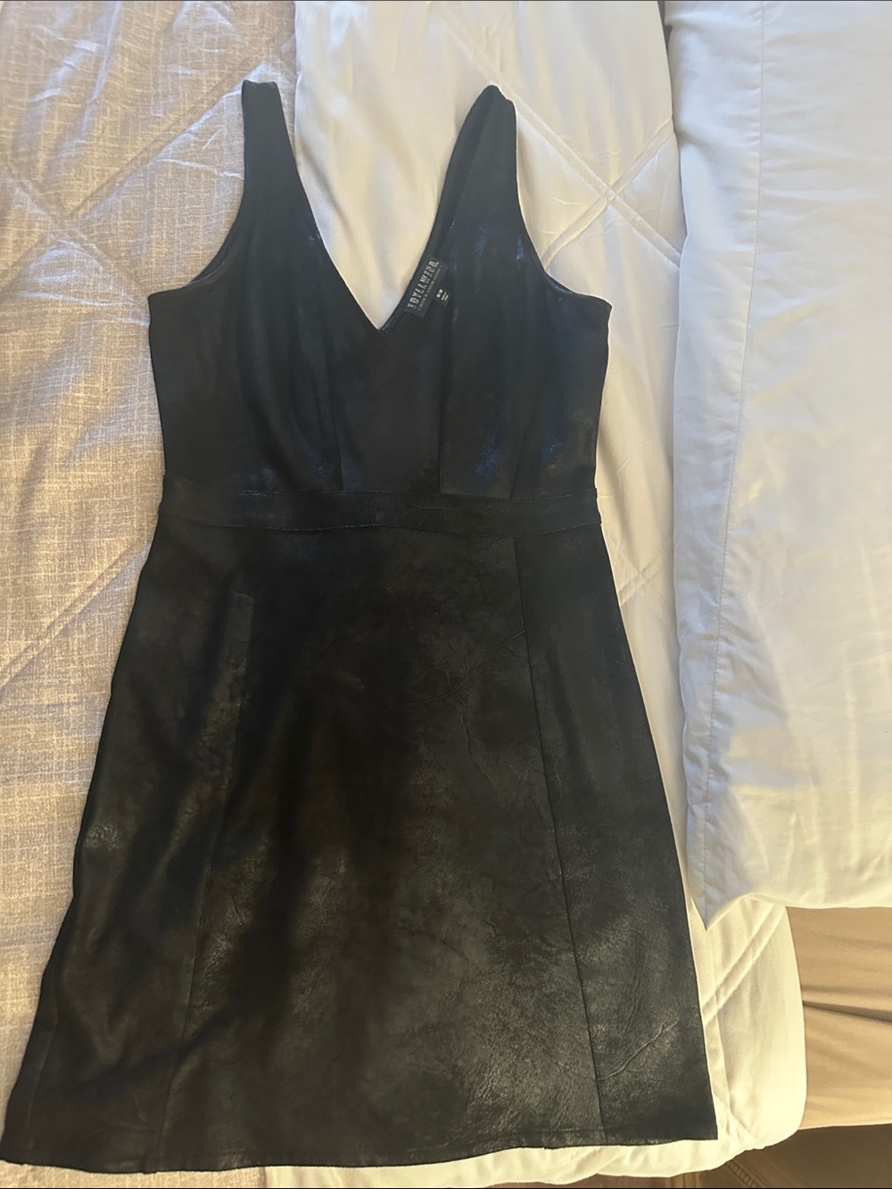 Idyllwind Black V-Neck Mini Dress
